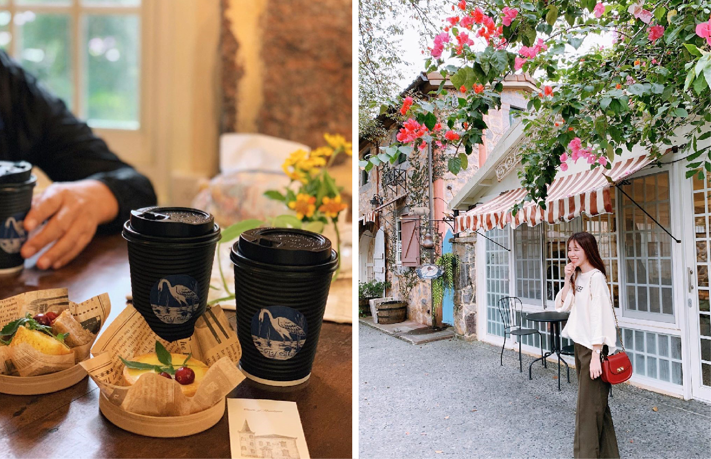 花蓮鷺鷥咖啡:鷺鷥咖啡位於花蓮鳳林鎮,隱藏在森林鄉間的異國夢幻咖啡廳,園區也有跟山姆先生咖啡館一樣的童話世界裡的精靈小屋, 山姆先生跟鷺鷥咖啡是親戚關係,區裡的建築都很美彷彿就像是在歐洲一樣,園區的入園門票是100元,門票可以在園區內全額折抵, 園區主要開放的地方有戶外童話花園、玻璃屋座位區、鷺鷥咖啡,其他為住宿的區域沒有對外開放,所以參觀的民眾要注意。