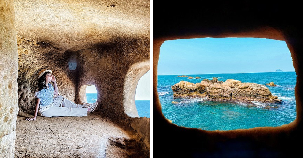 新北駱駝峰:野柳駱駝峰位於新北市萬里區野柳入口漁澳路旁,駱駝峰非常特別有海防碉堡可以從洞裡向外看外面美麗的景色, 擁有著天然的海蝕與風化等地理景觀,來到野柳遊玩不仿也可以到附近的駱駝峰欣賞美麗的地形風貌。